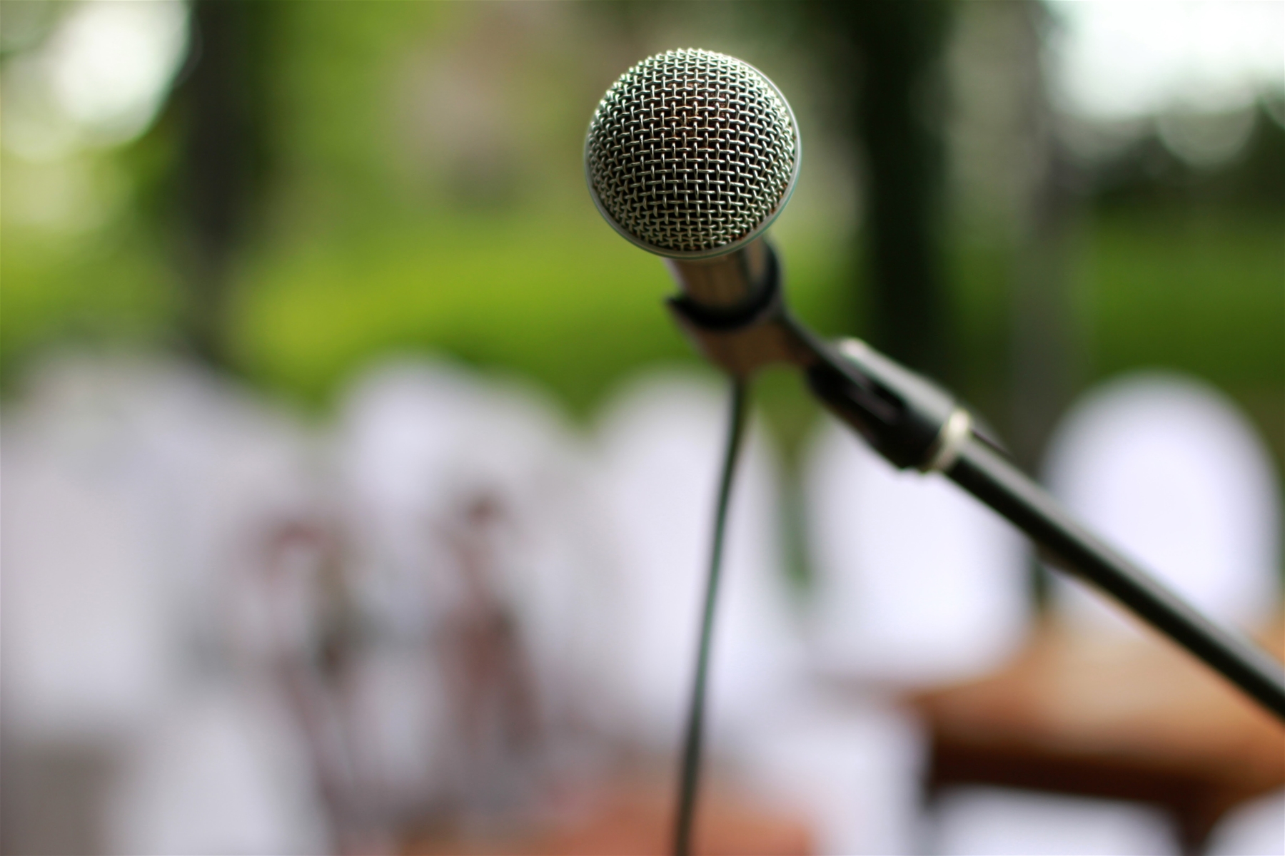 Microphone on stage