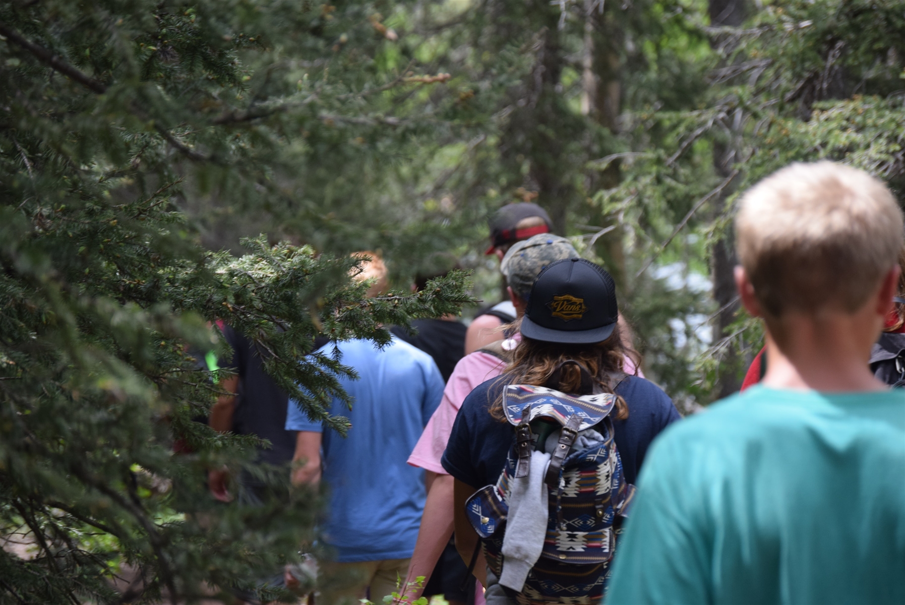 Kids Hiking in the Woods