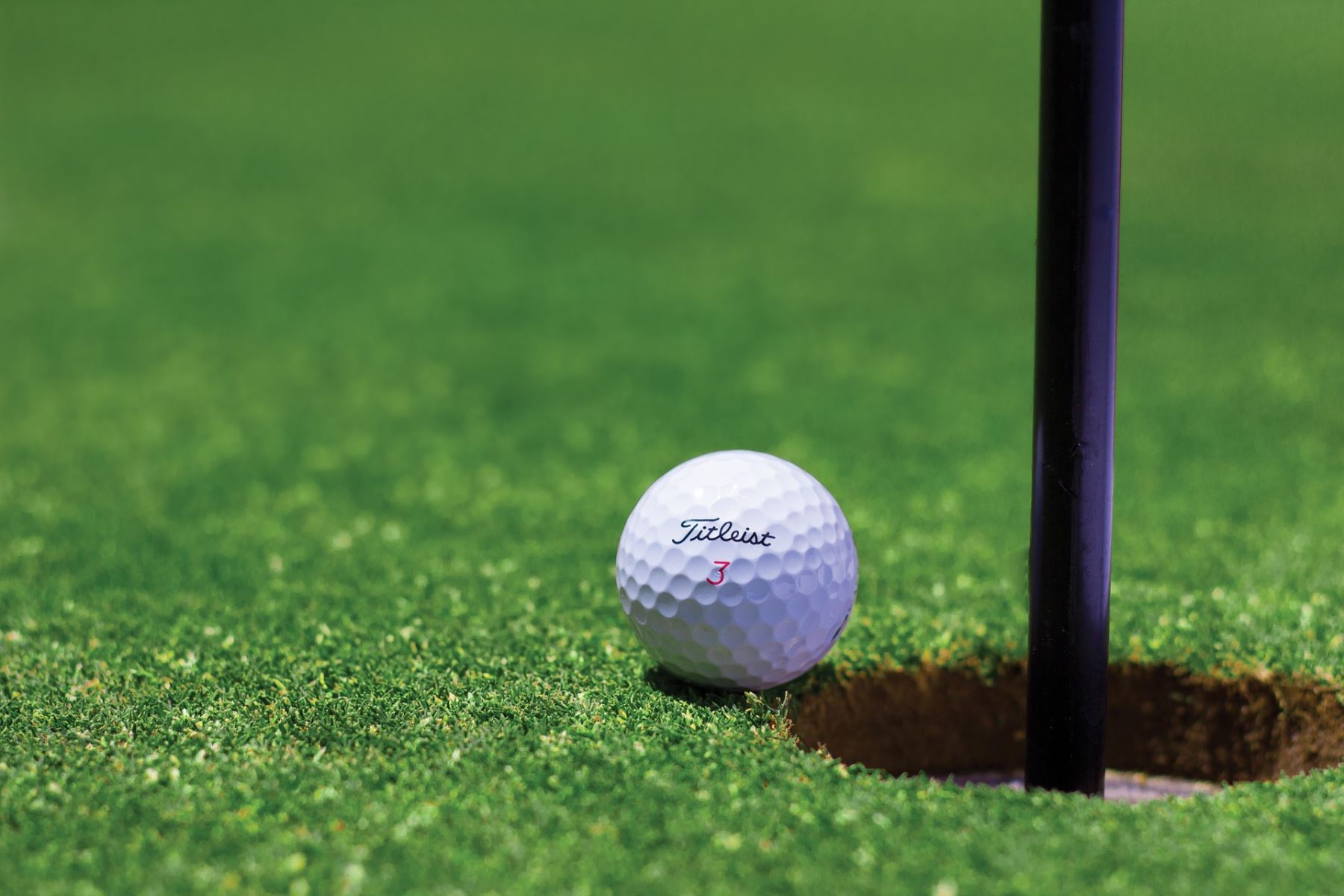 Park City Golf Ball and Pin on Green