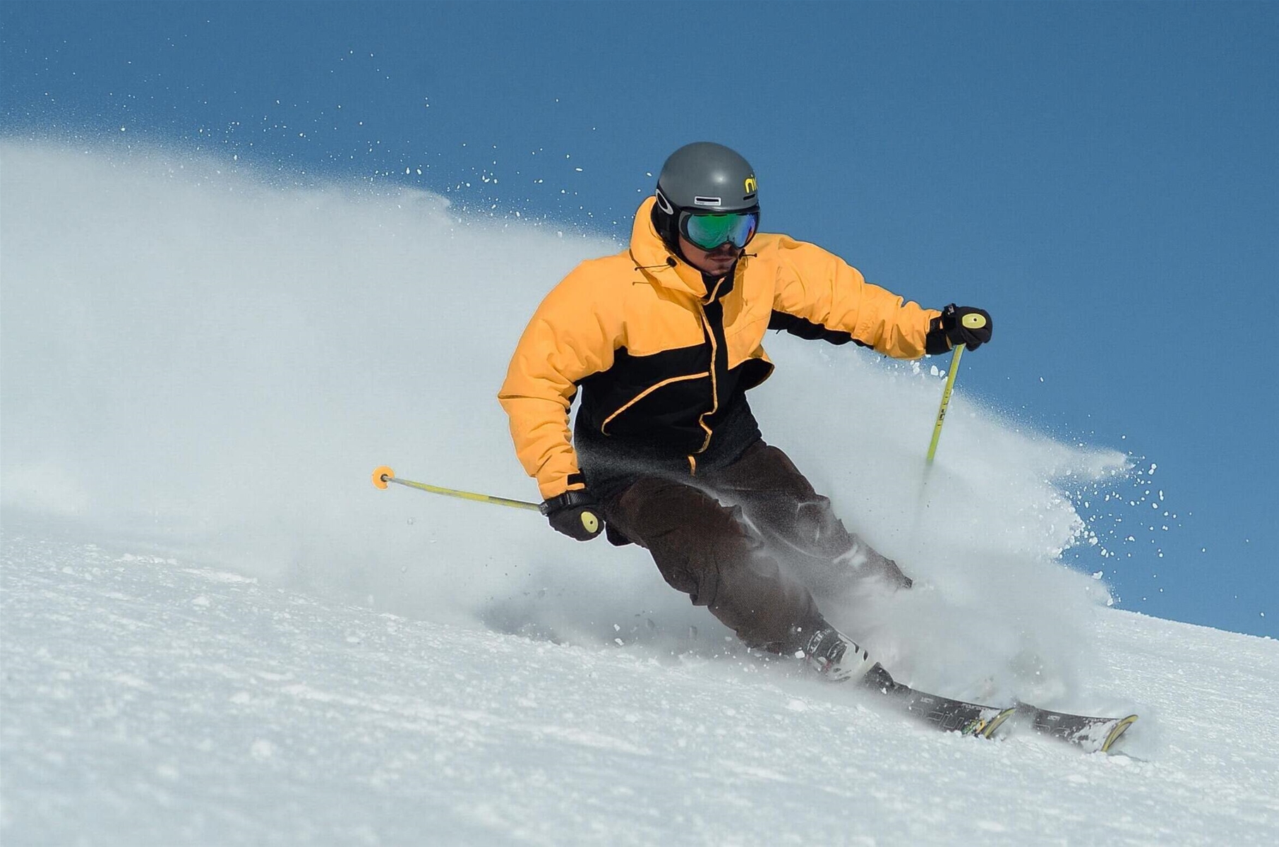 Man Skiing with Ikon Pass at Deer Valley