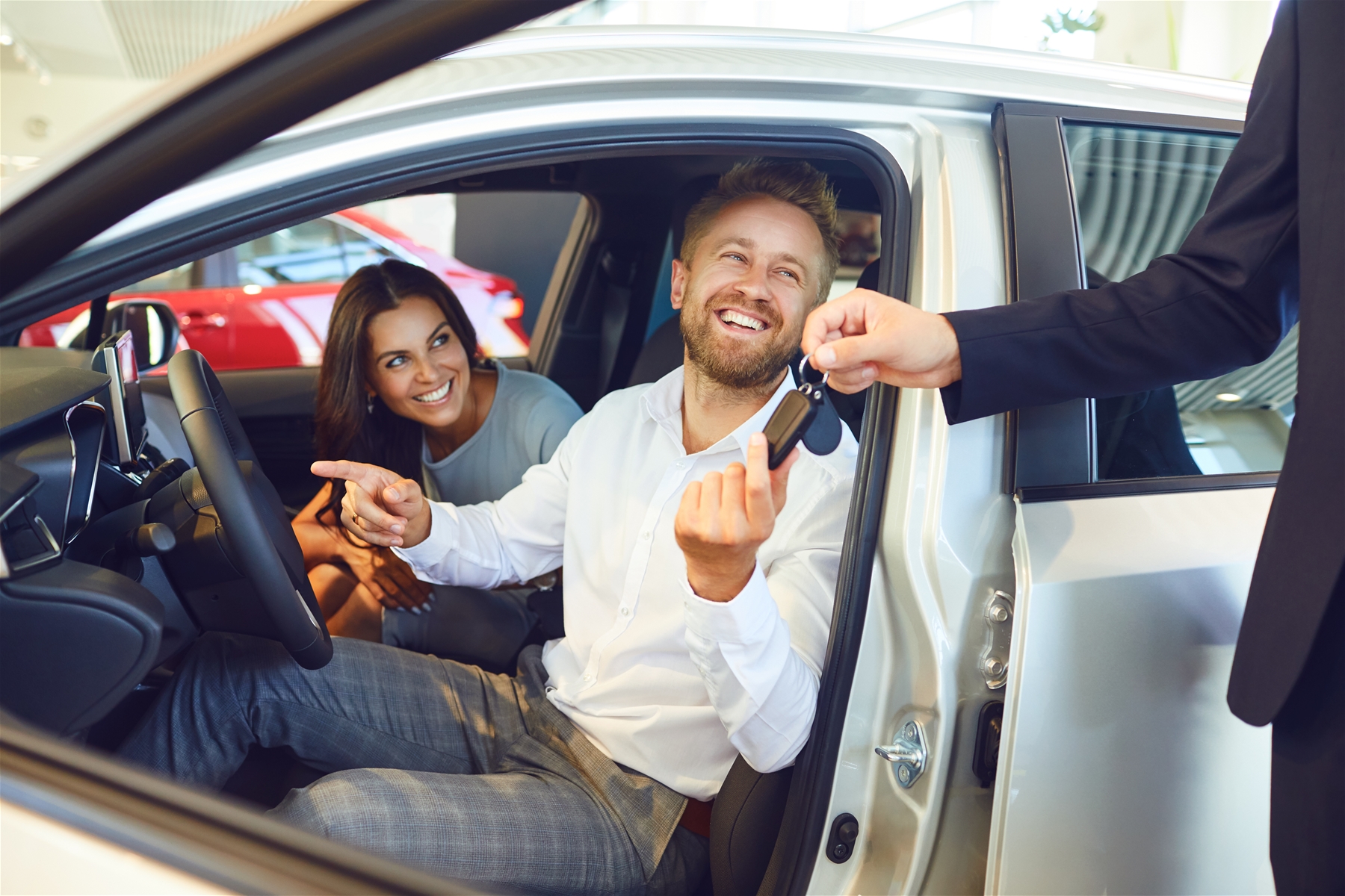 Couple Renting a Car & Getting Keys